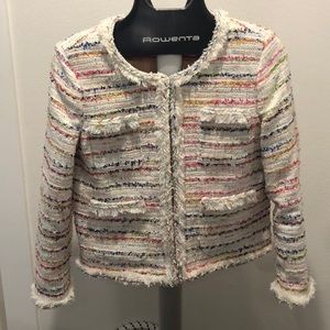 Jcrew size 6 white with rainbow threading 🌈 .